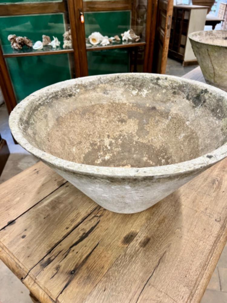 Pair of  Willy Guhl cement planters circa 1950