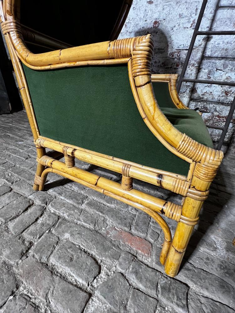 Pair of wingback lounge chairs, mid-20th century 