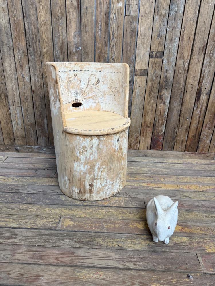 Primitive Swedish chair, early 20th century 