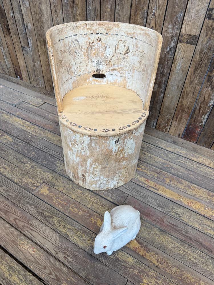 Primitive Swedish chair, early 20th century 