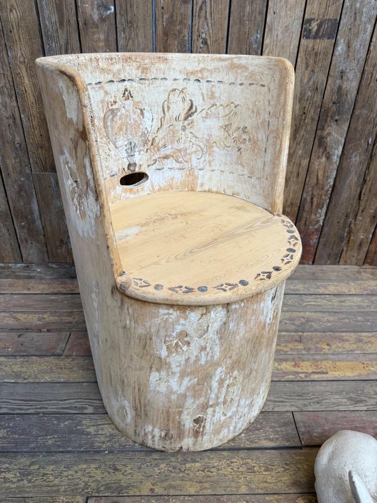 Primitive Swedish chair, early 20th century 