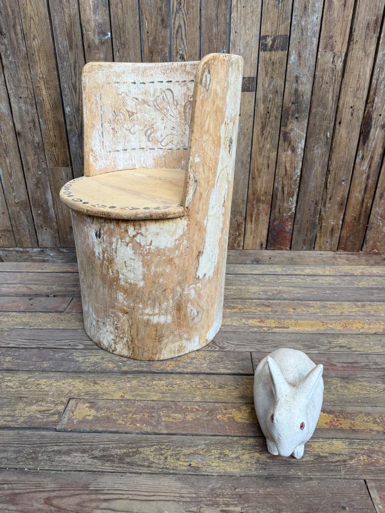 Primitive Swedish chair, early 20th century 