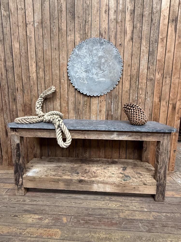 Primitive wooden console, early 20th century