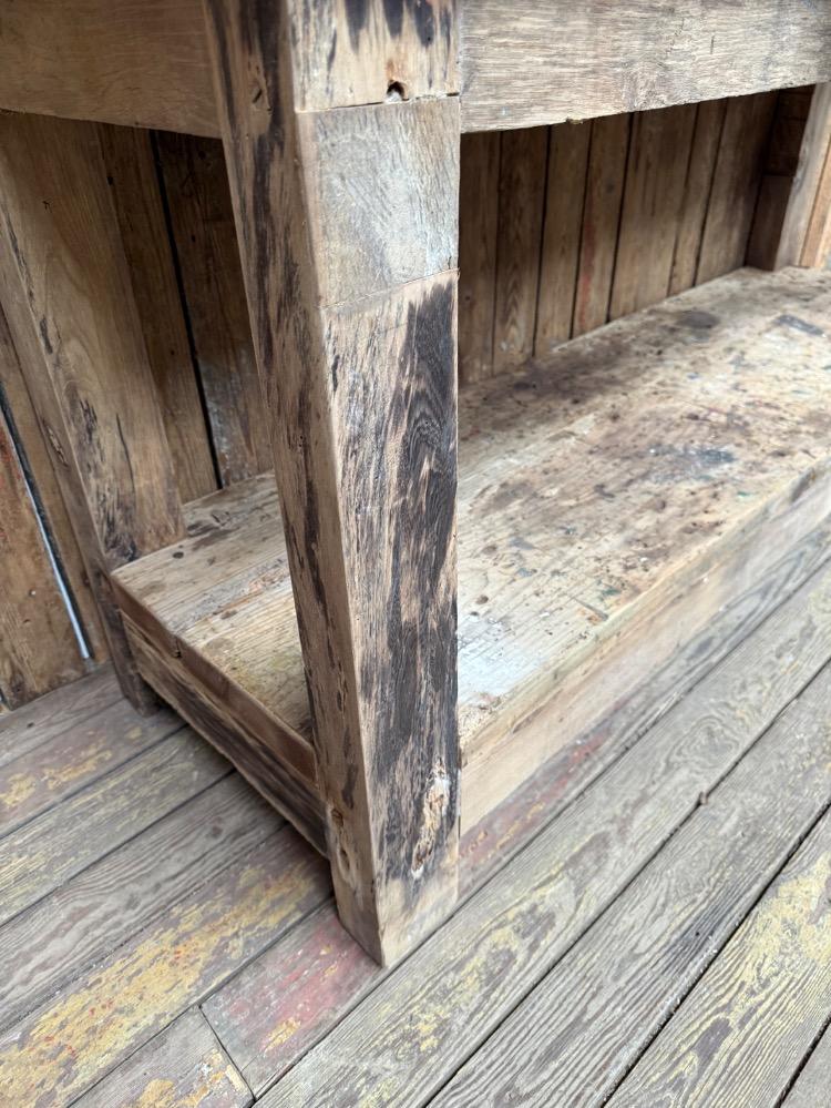 Primitive wooden console, early 20th century