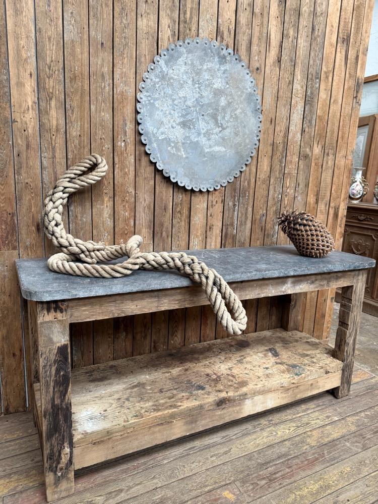 Primitive wooden console, early 20th century