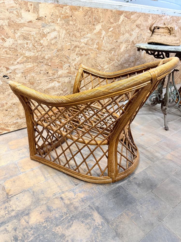 RATTAN ARMCHAIRS,  MID-20TH CENTURY 