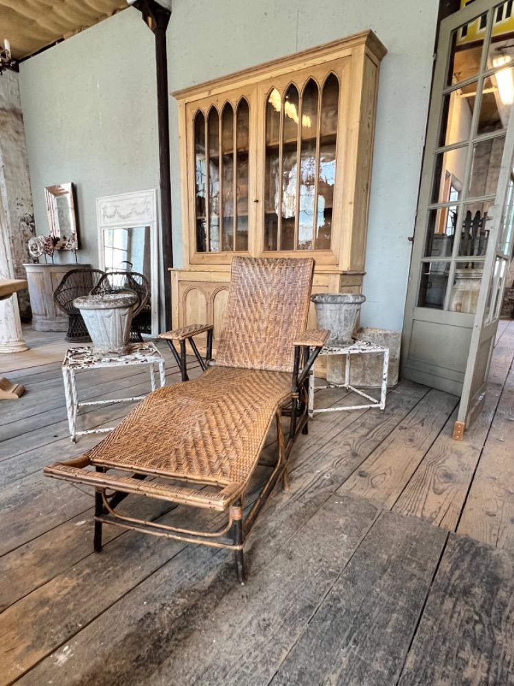 Rattan lounge chair, early 20th century