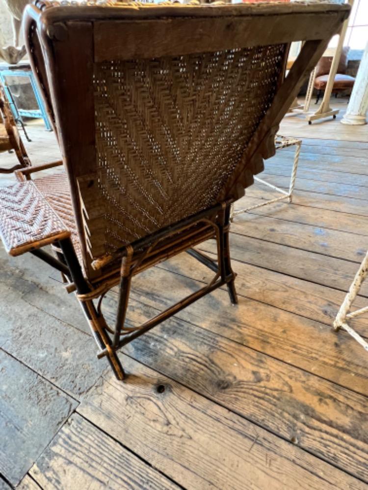 Rattan lounge chair, early 20th century