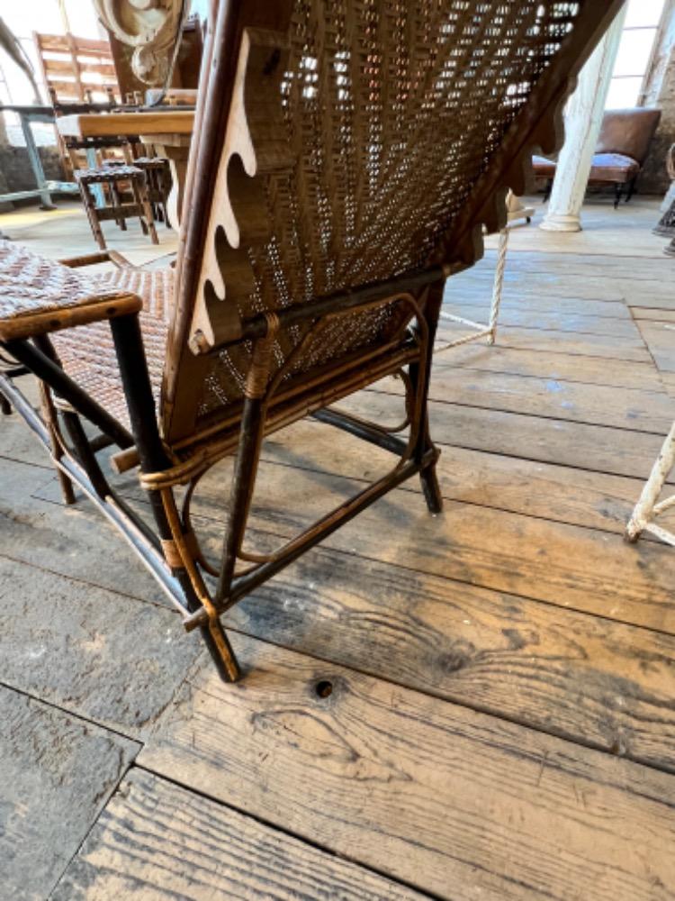 Rattan lounge chair, early 20th century