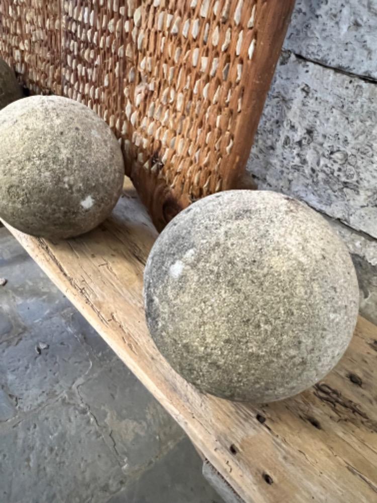 Series of 4 garden balls, mid-20th century