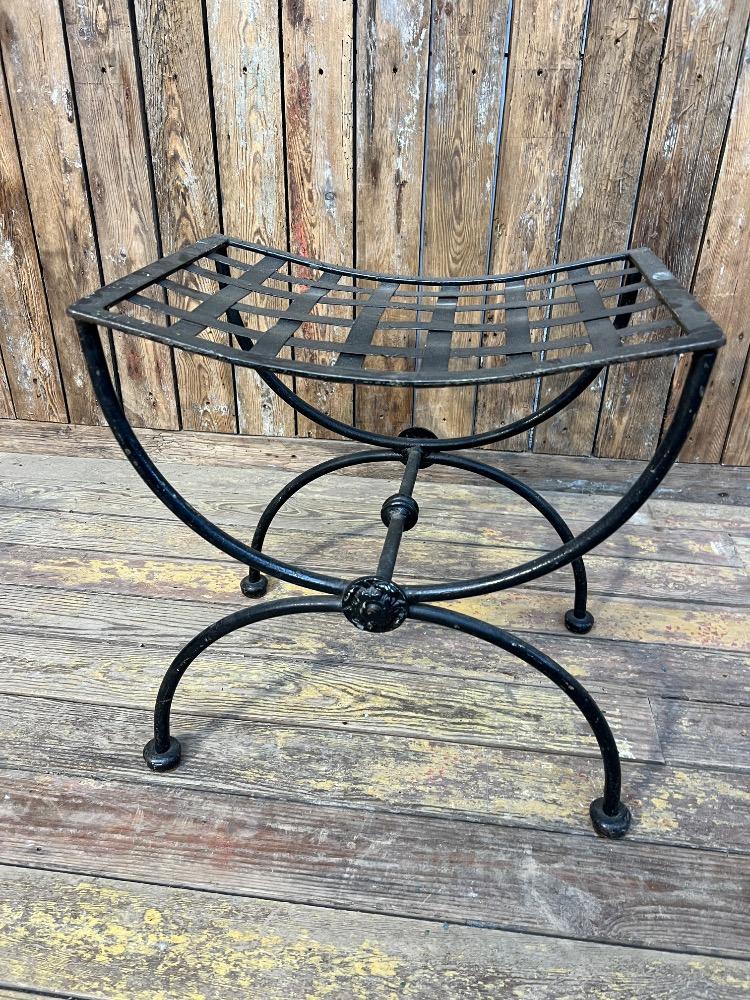 Set of 10 metal stools, mid-20th century 