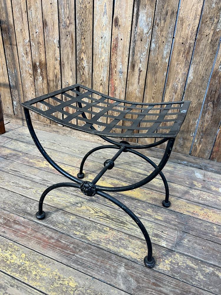 Set of 10 metal stools, mid-20th century 