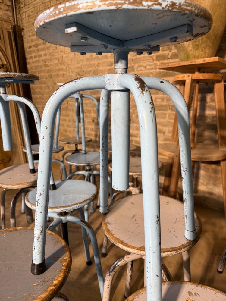 SET OF 25 ACADEMY STOOLS, MID-20TH CENTURY