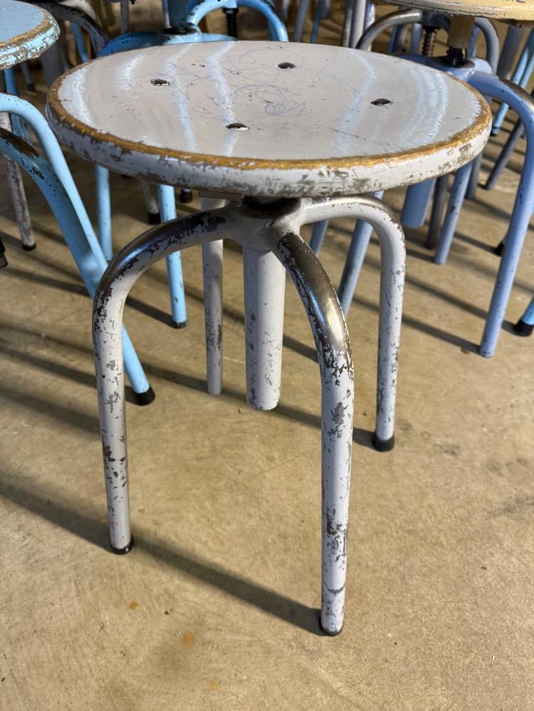 SET OF 25 ACADEMY STOOLS, MID-20TH CENTURY