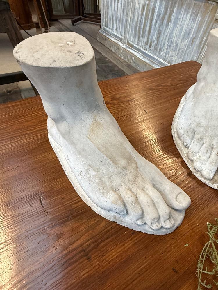SET OF 4 ACADEMIC FEET, MID-20th CENTURY