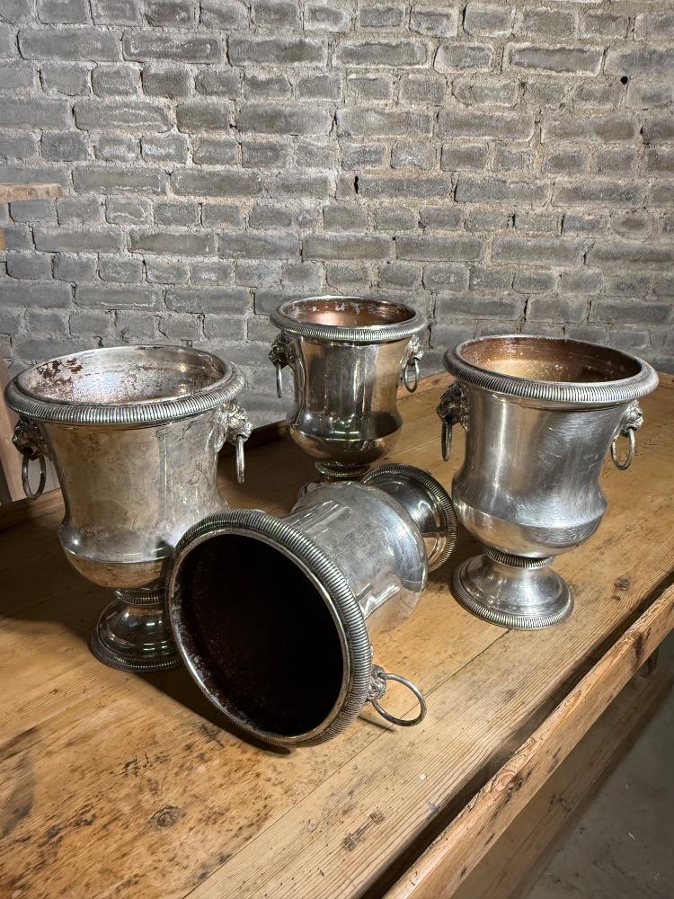 SET OF 4 CHAMPAGNE BUCKETS, EARLY 20TH CENTURY
