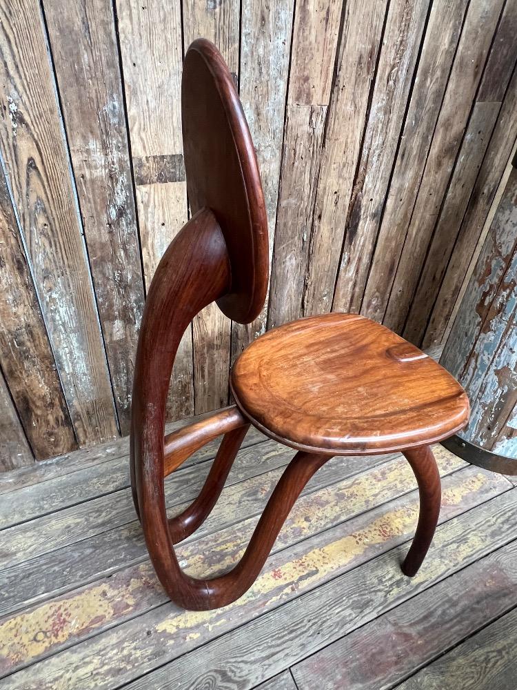 Set of 4 organic chairs L & P Giacomuzzi, 20th century 