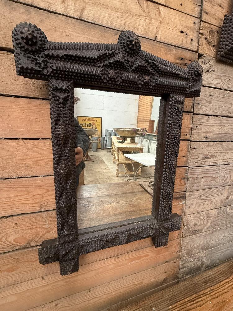 SET OF 6 TRAMP ART MIRRORS, LATE 19TH CENTURY