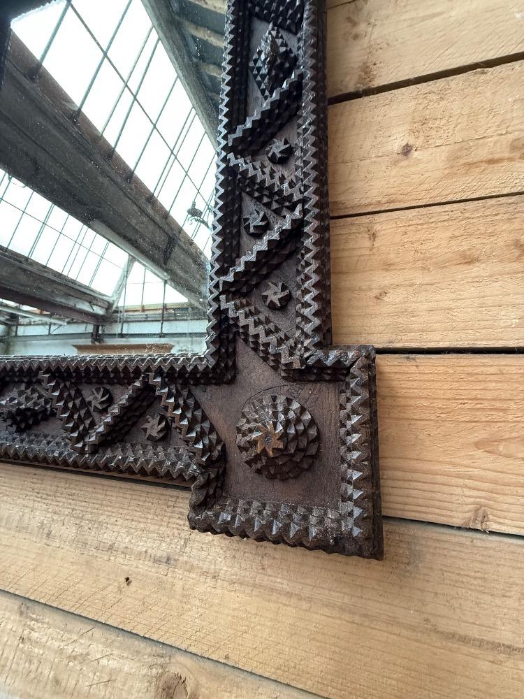 SET OF 6 TRAMP ART MIRRORS, LATE 19TH CENTURY