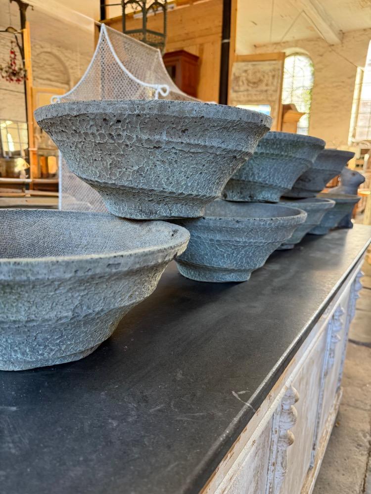 SET OF 7 PLANTERS, MID-20TH CENTURY