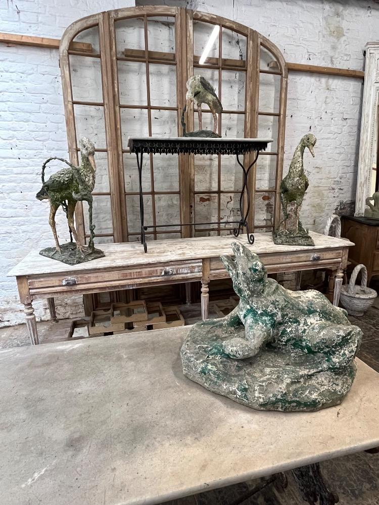 Set of concrete birds, early 20th century 