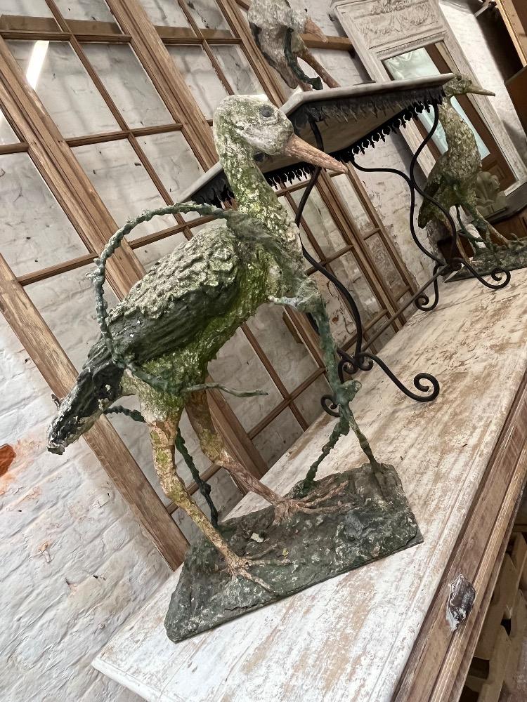 Set of concrete birds, early 20th century 