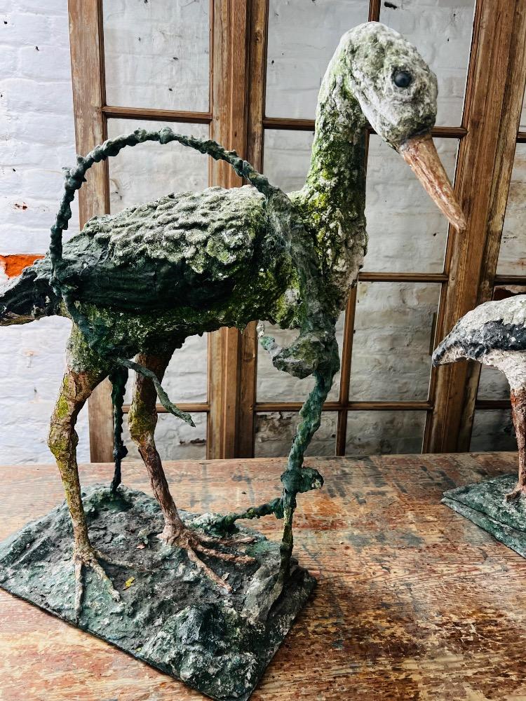 Set of concrete birds, early 20th century 