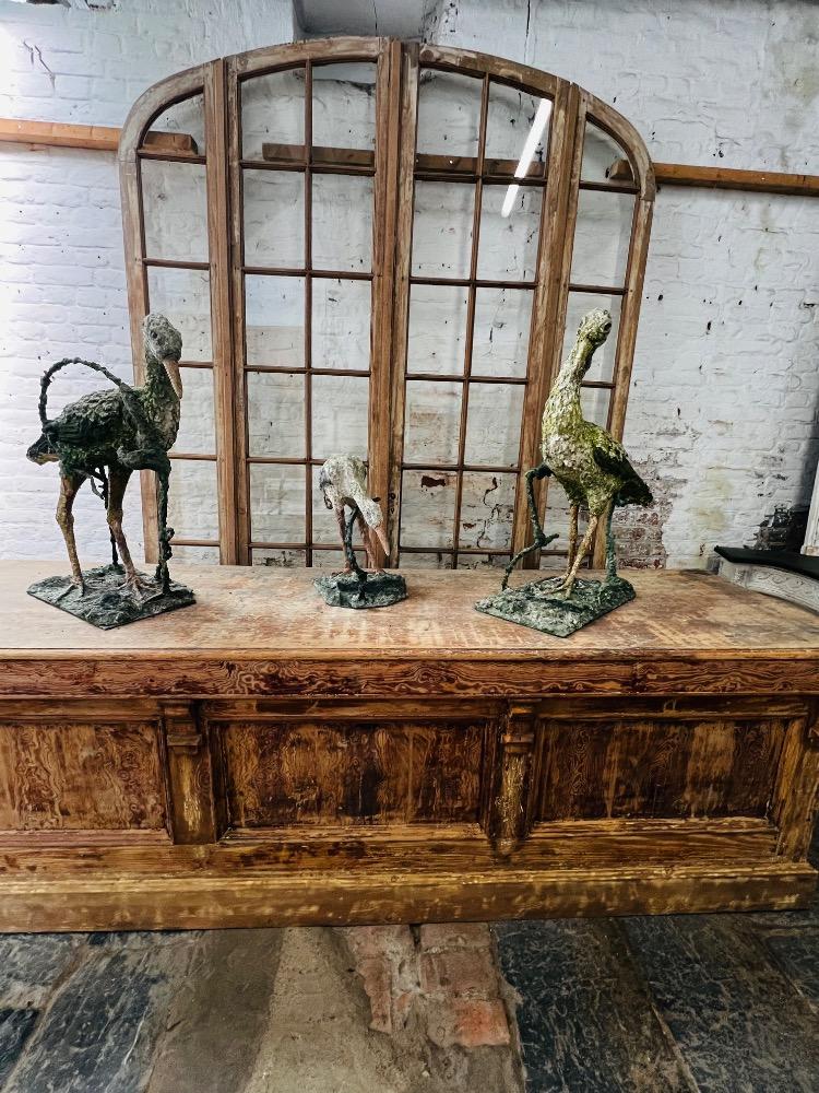 Set of concrete birds, early 20th century 