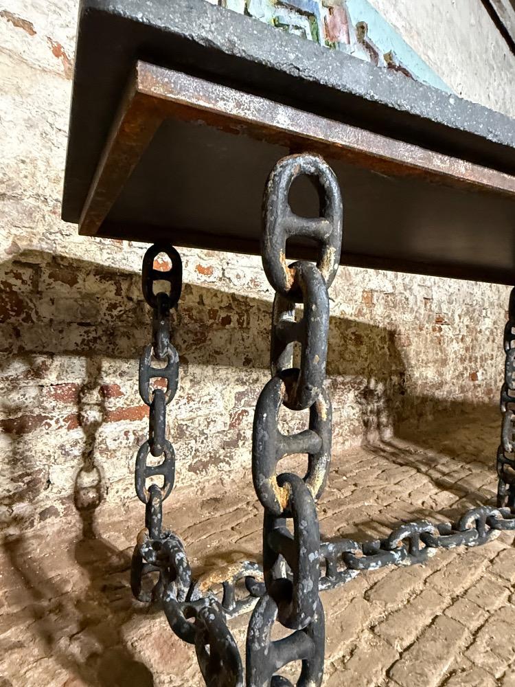 SET OF TWO BRUTALIST TABLES, 20th CENTURY 
