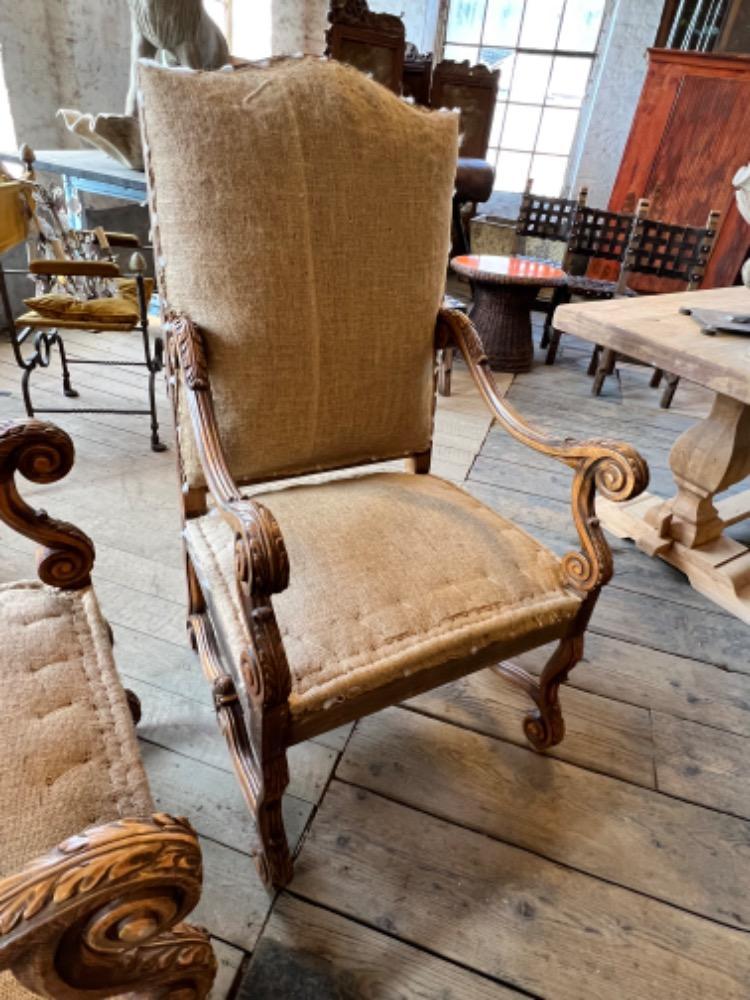 Sheep bone armchairs, early 20th century