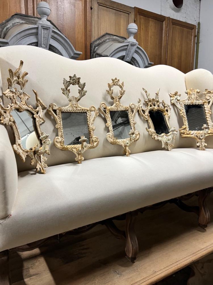 Suite of mirror sconces, early 20th century