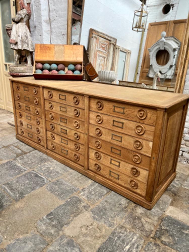 Superb haberdashery furniture, drawers with special closing system