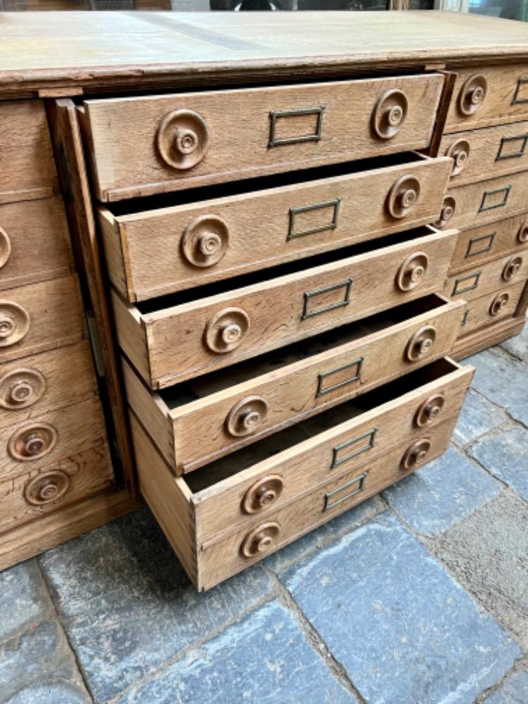 Superb haberdashery furniture, drawers with special closing system