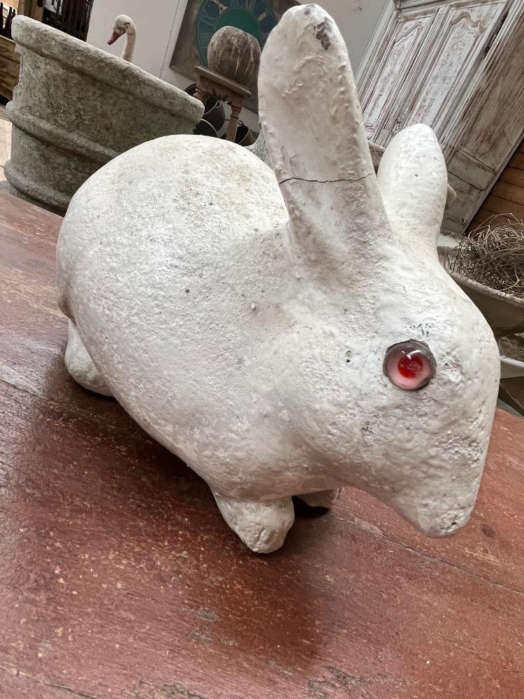 Two concrete rabbits, mid-20th century 
