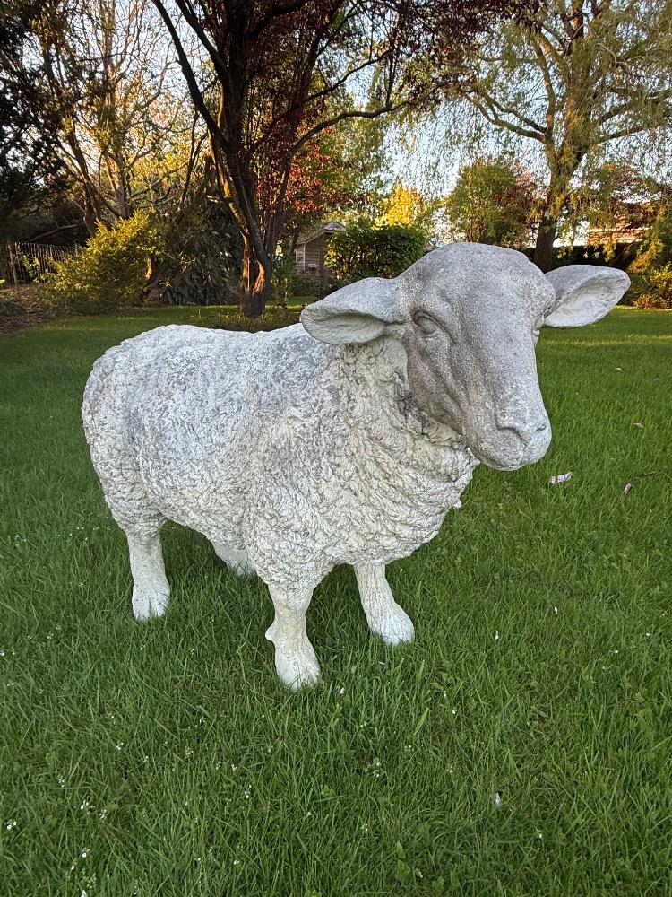 TWO ORNAMENTAL SHEEP, MID-20TH CENTURY