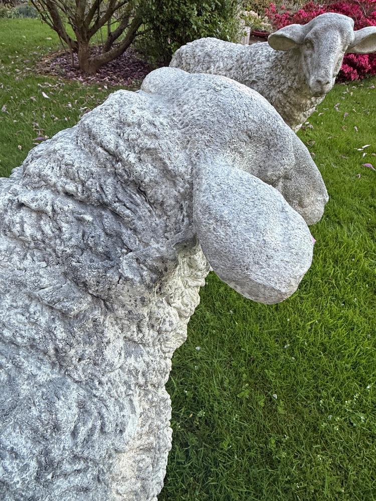 TWO ORNAMENTAL SHEEP, MID-20TH CENTURY