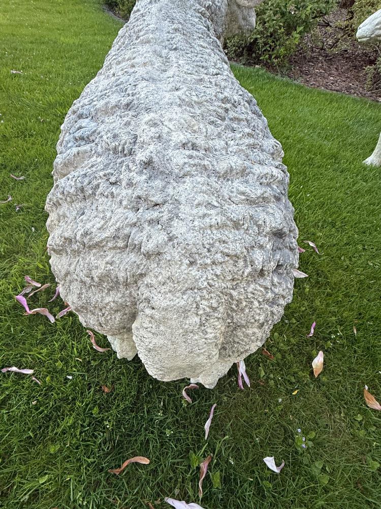 TWO ORNAMENTAL SHEEP, MID-20TH CENTURY