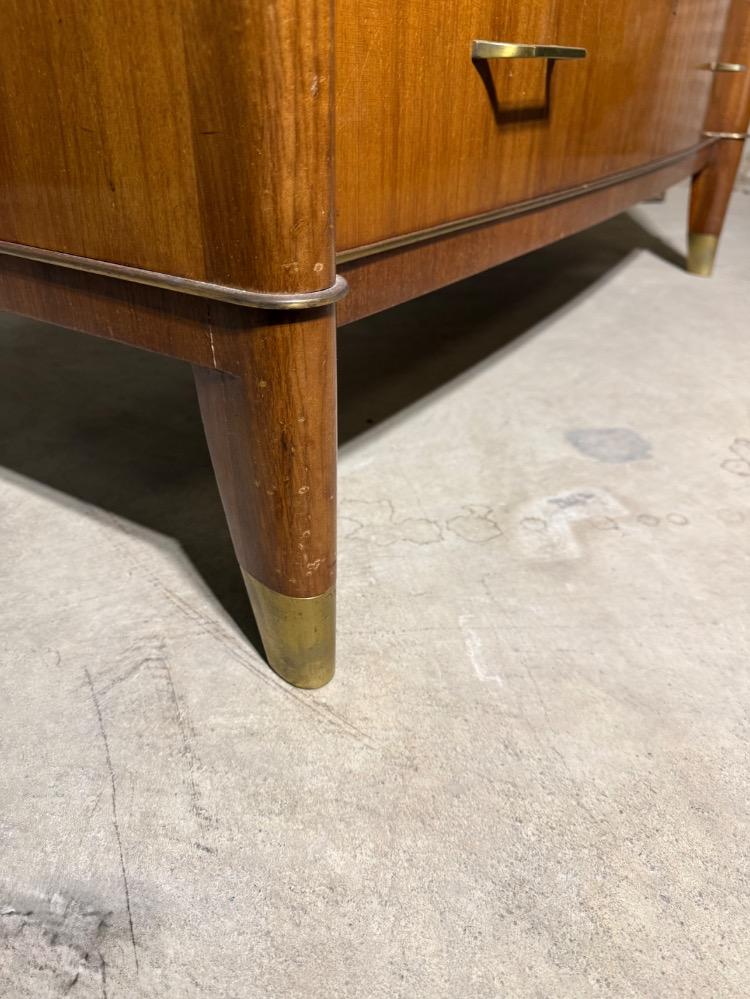 WALNUT CHEST BY DE COENE, MID-20TH CENTURY