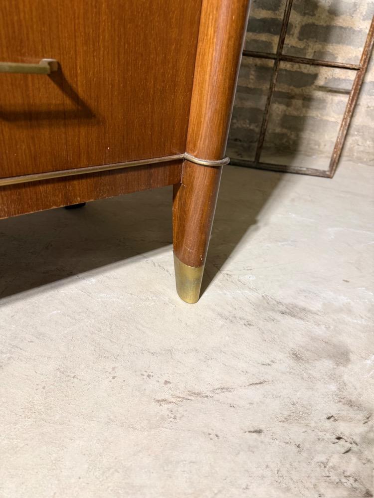 WALNUT CHEST BY DE COENE, MID-20TH CENTURY