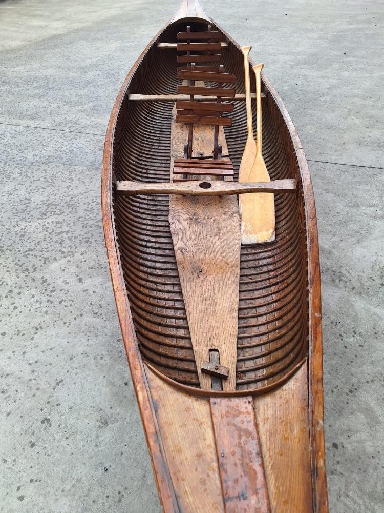 Wooden canoe, early 20th century 