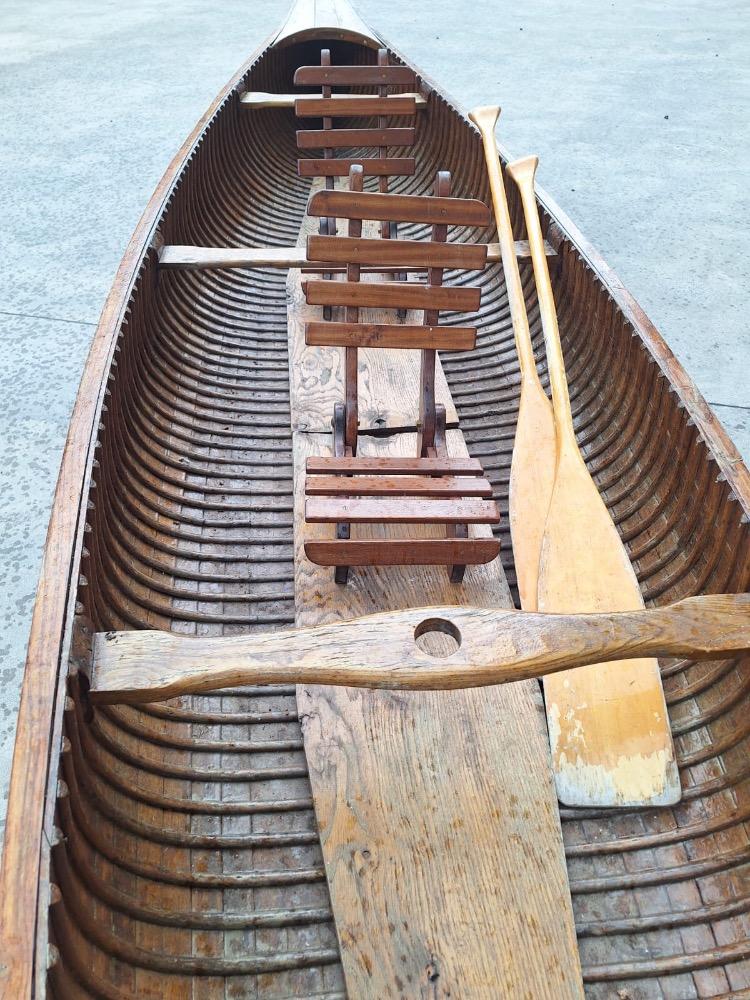 Wooden canoe, early 20th century 