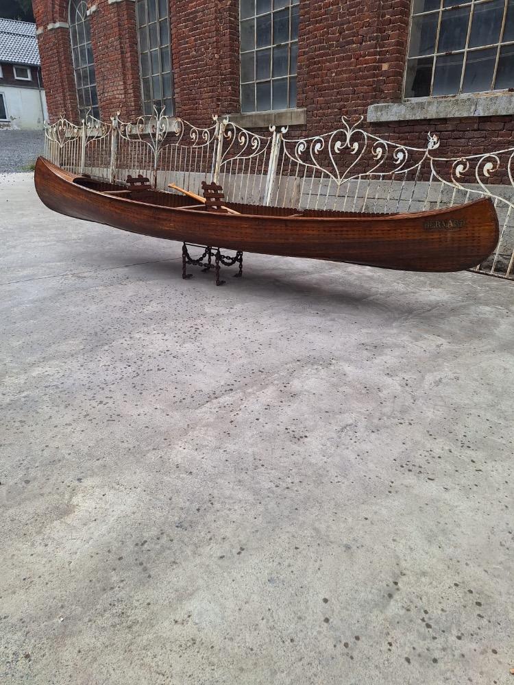 Wooden canoe, early 20th century 