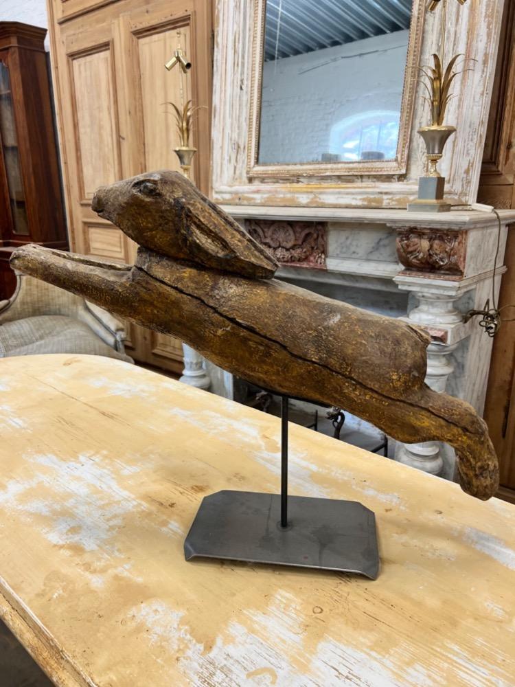 Wooden hare, mid-20th century