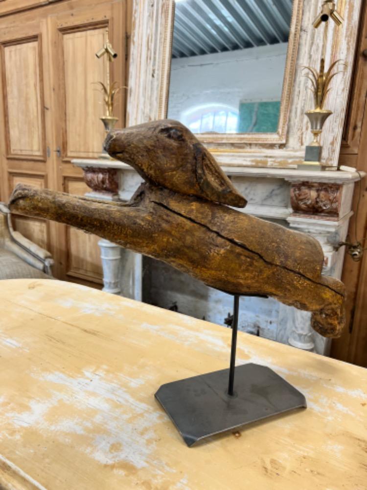 Wooden hare, mid-20th century