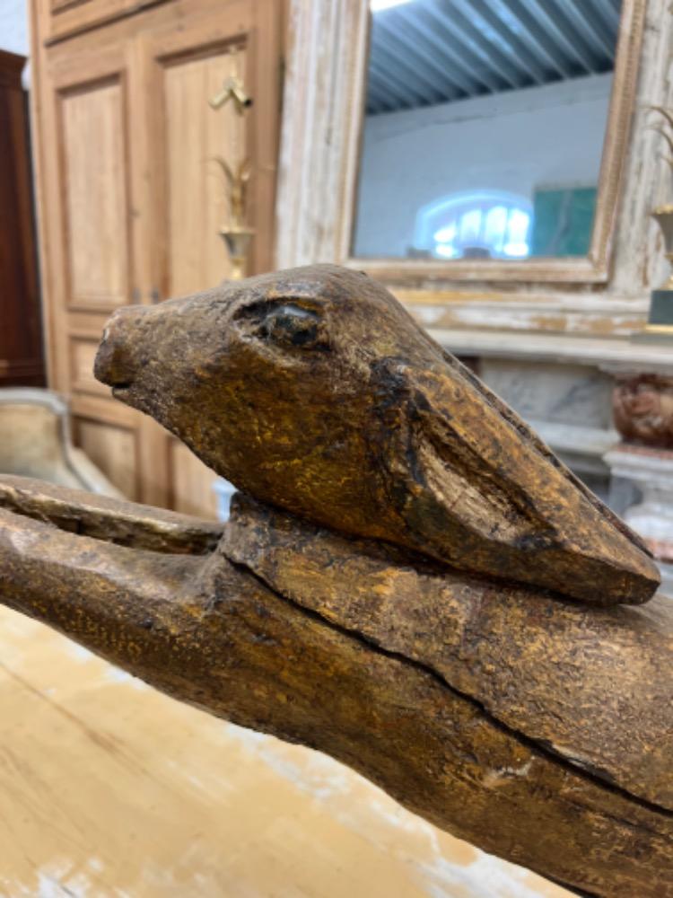 Wooden hare, mid-20th century