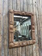 Wooden mirror, early 20th century 