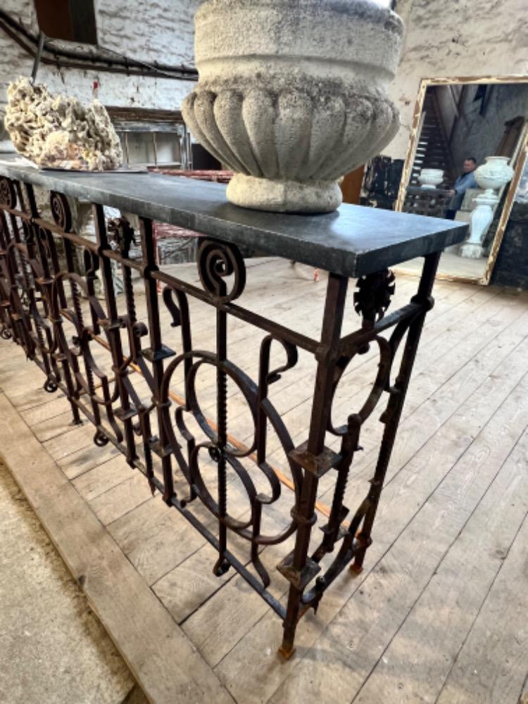 Wrought iron console, early 20th century 