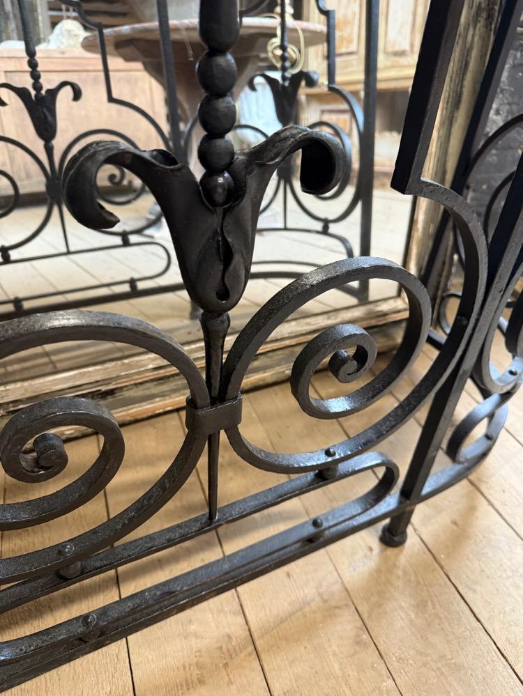 WROUGHT IRON CONSOLE, MID-20th CENTURY